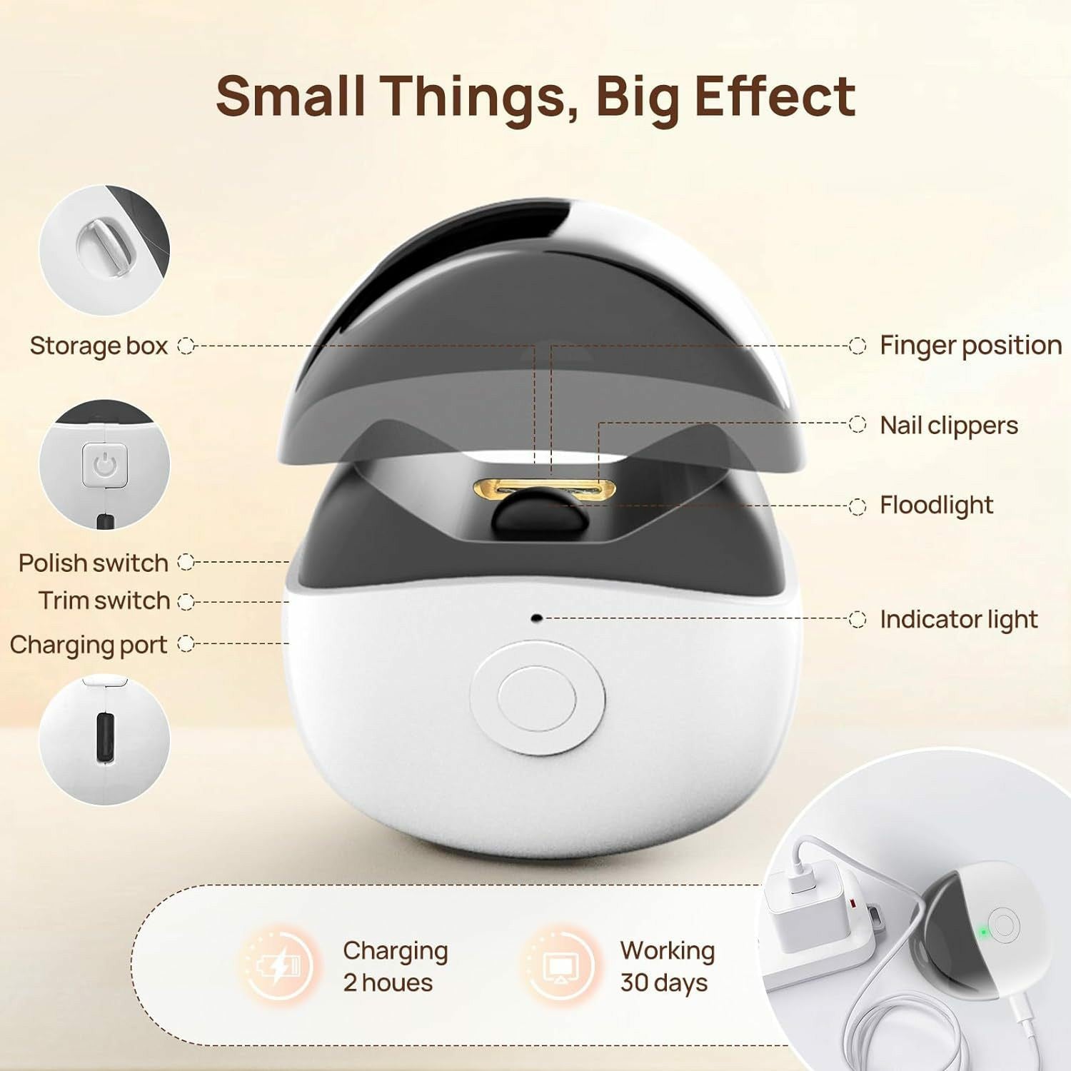 Automatic Electric Nail Clipper Trimmer For Elderly And Children