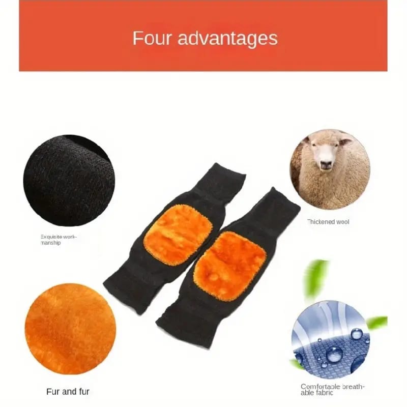 Woolen Knee Warmer Cap For Men And Women (random Design)
