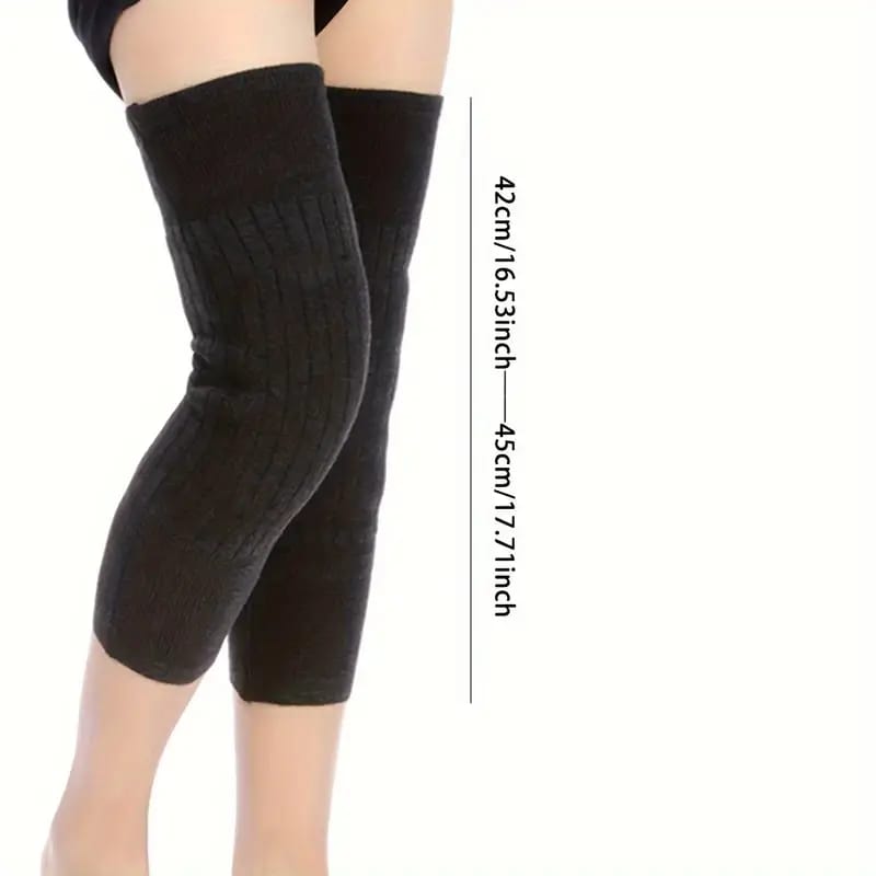 Woolen Knee Warmer Cap For Men And Women (random Design)